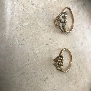 Heart 10kt diamond rings